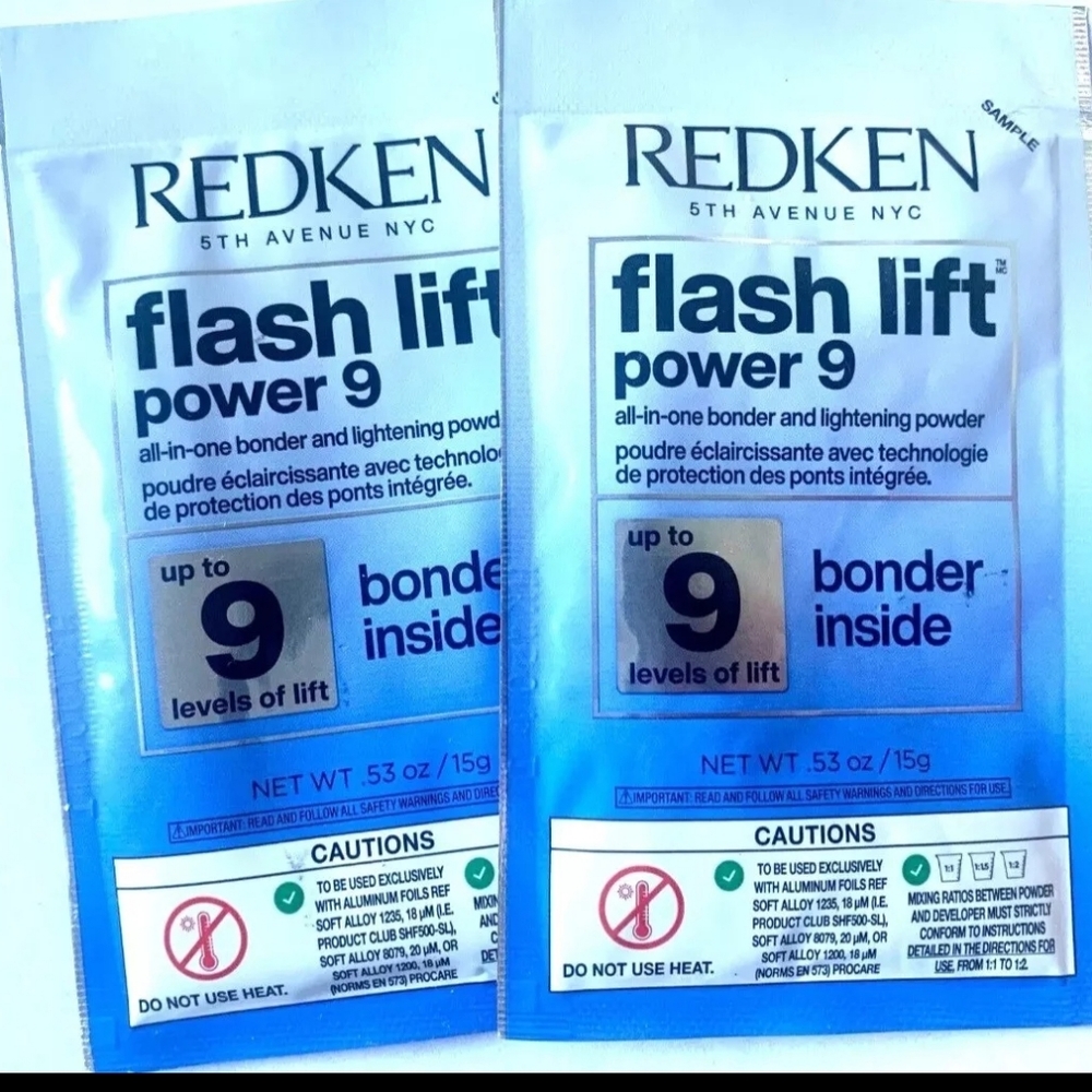 Redken Flash Lift Power 9 All-in-One Bonder & Lghtening Powder (Bleach) Lot of 2
